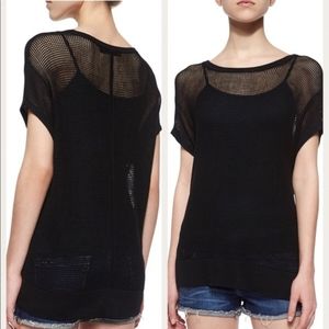 Rag & Bone/JEAN Odette short sleeve mesh tee
